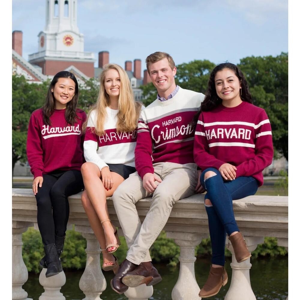 Hillflint Harvard Crimson Vintage Inspired Tailgate Sweater Size Large - Picture 9 of 9